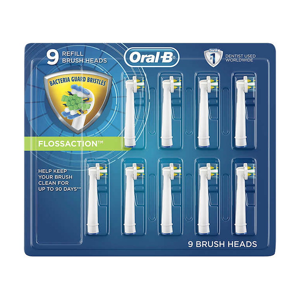 Đầu thay bàn chải điện Oral-B Floss Action Replacement Brush Heads 9 cái