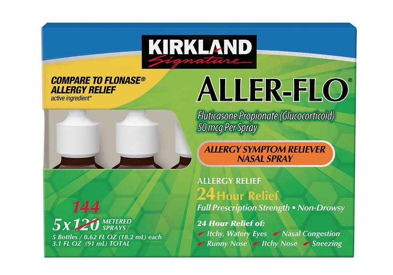 Hỗ trợ giảm triệu trứng viêm xoang dị ứng dạng xịt Kirkland Signature Aller-Flo 79ml x5 lọ