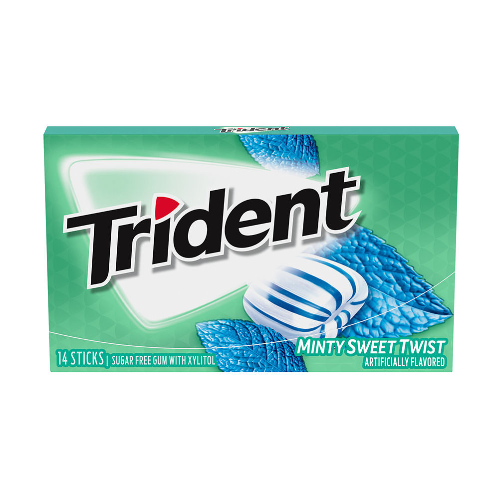 Trident Minty Sweet Twist Sugar Free Gum (1 vỉ 14 thanh)