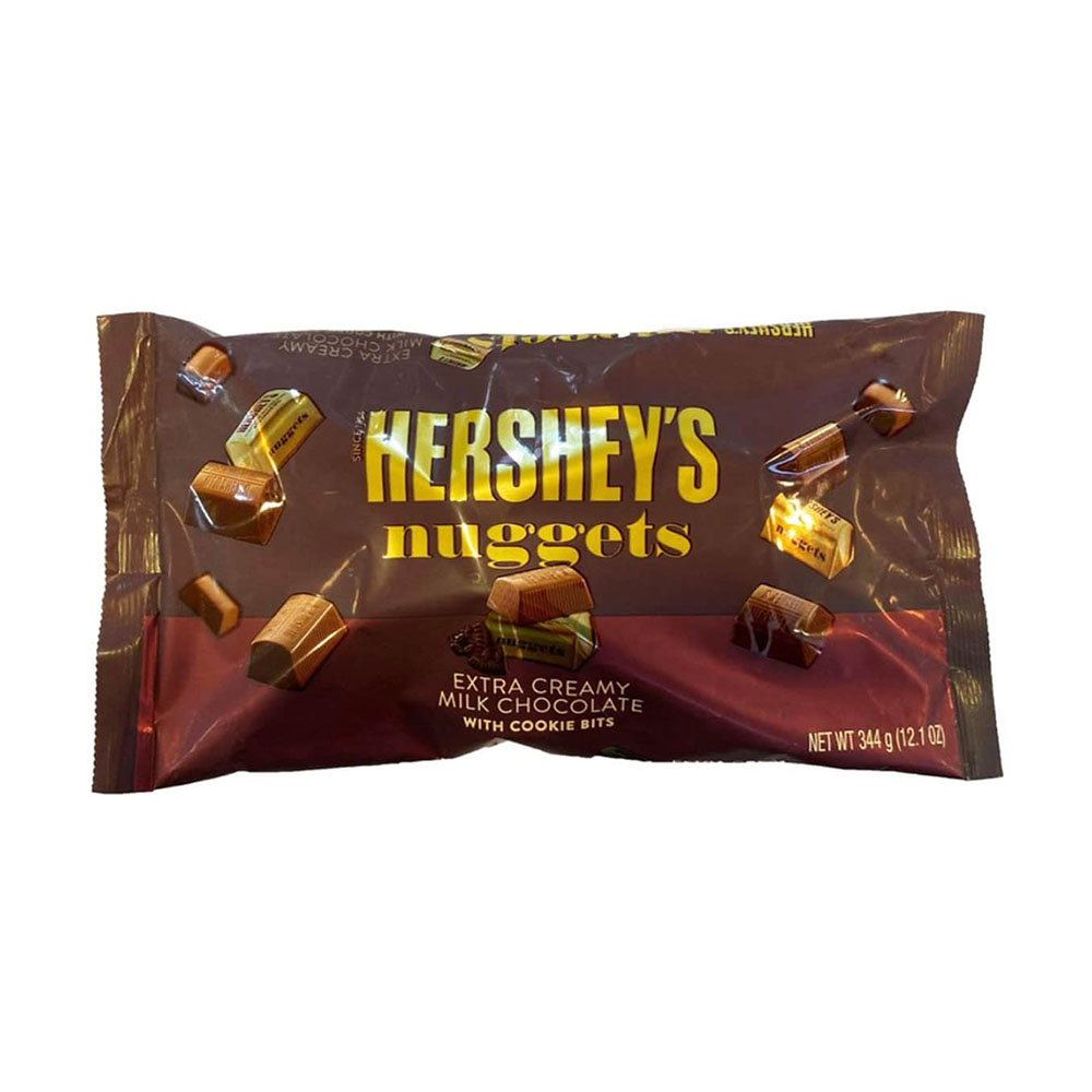 Kẹo Socola Hershey’s Nuggets Cookies Chocolate 344g date 7/2024 - Extra Creamy (Nâu)