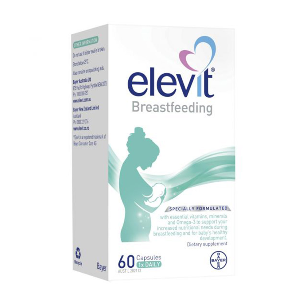 Viên uống dành cho phụ nữ sau sinh và cho con bú Elevit Breastfeeding Bayer Úc 60 viên