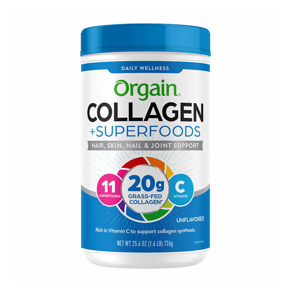 Bột thực phẩm bổ sung Collagen Orgain Collagen + Superfoods Unflavored 726g