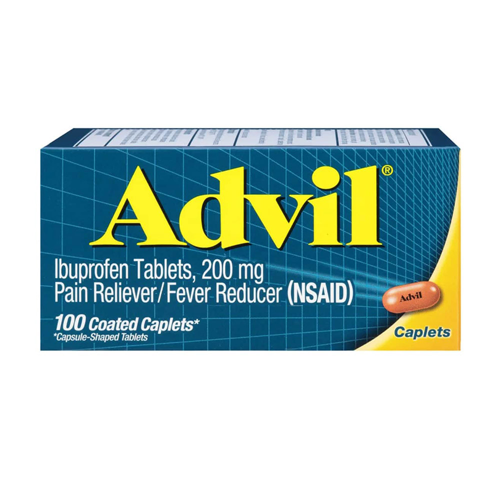 ⚠️ [Hết hàng]Viên uống giảm đau, hạ sốt Advil Ibuprofen Tablets, 200mg 100 Coated Tablets(Capsule-Shaped Tablets)