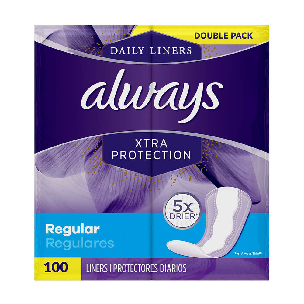 Băng vệ sinh hằng ngày Daily Liners Always Xtra Protection 100 miếng.