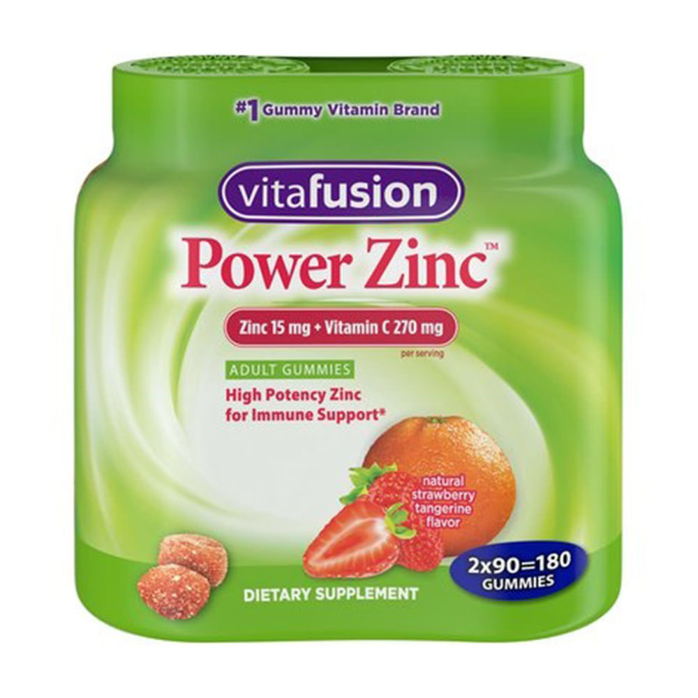 Kẹo dẻo Vitafusion Power Zinc + Vitamin C 90 viên của Mỹ (một hộp đơn)