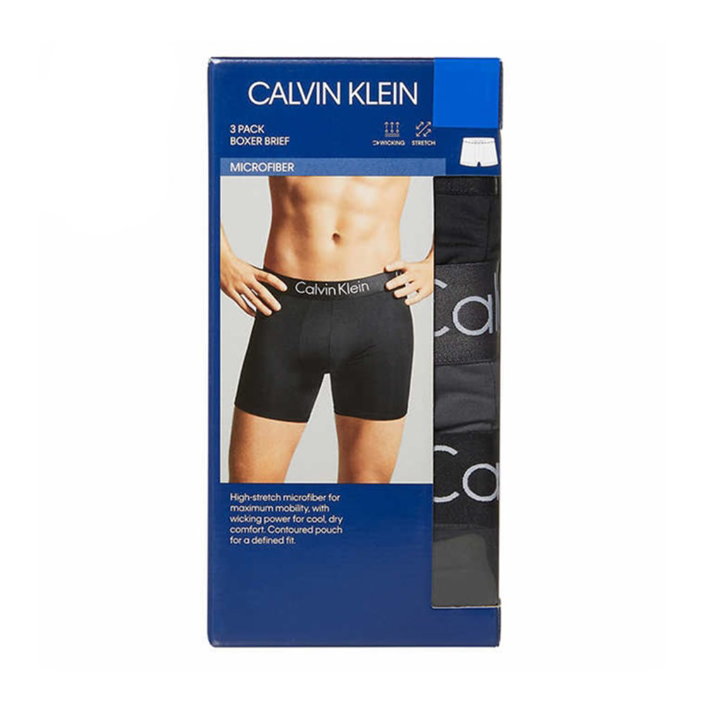 Calvin Klein Men's Motive Microfiber Boxer Brief, 3-pack