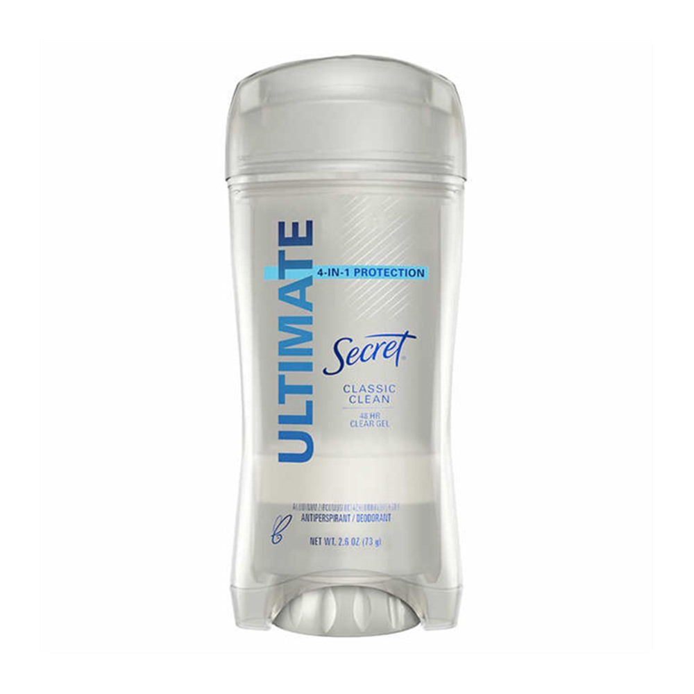 Lăn khử mùi Secret Ultimate Protection Clear Gel Antiperspirant, Classic Clean 73g (Mẫu Mới Màu Bạc)
