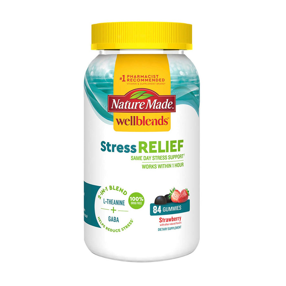 Kẹo dẻo giảm căng thẳng Nature Made Wellblends Stress Relief 84 viên của Mỹ