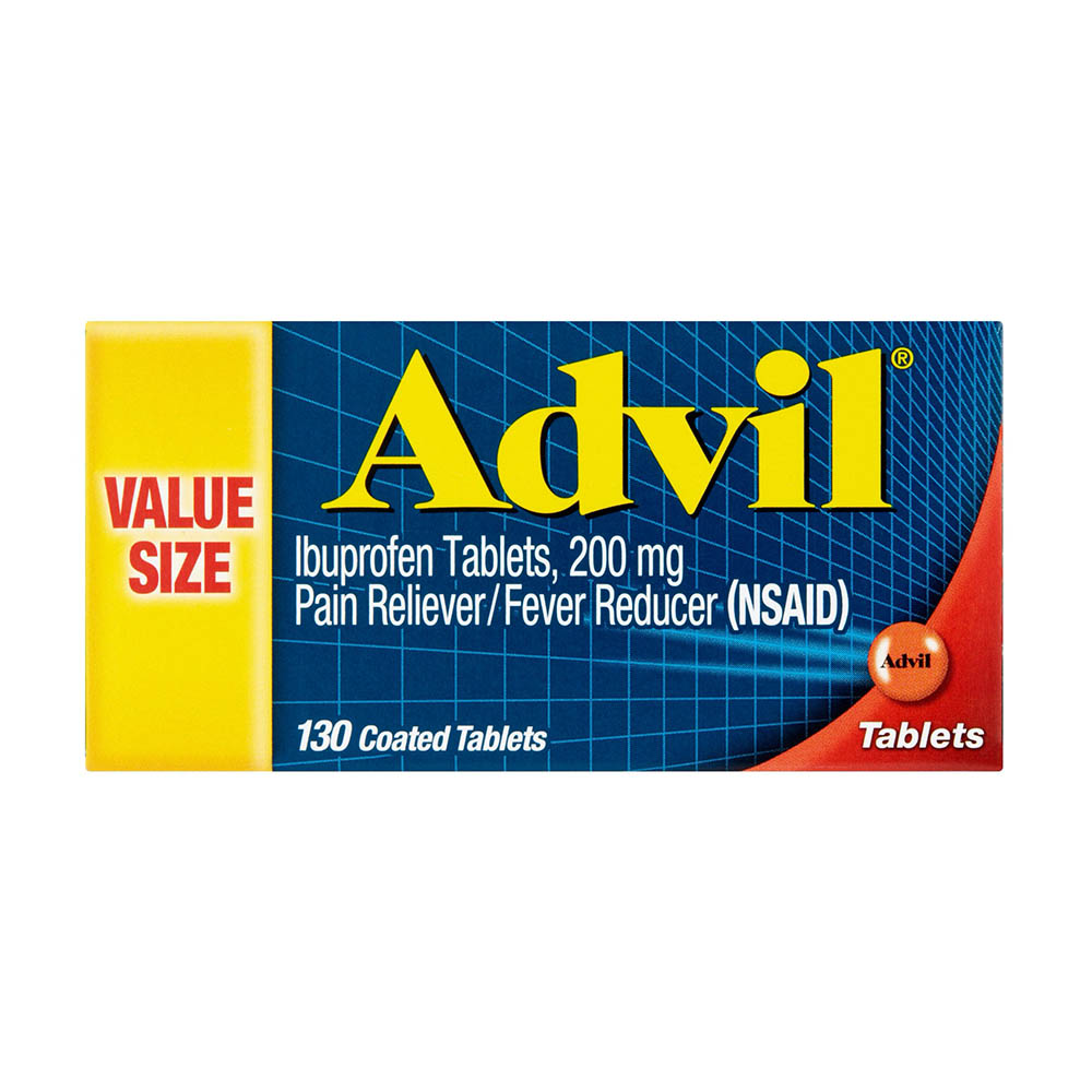 Viên uống giảm đau, hạ sốt Advil Ibuprofen Tablets, 200mg 130 Coated Tablets
