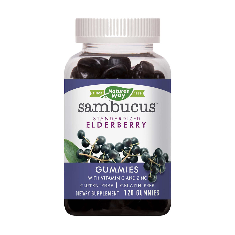 Kẹo dẻo hỗ trợ tăng đề kháng Nature’s Way Sambucus Elderberry with Vitamin C and Zinc, 120 Gummies
