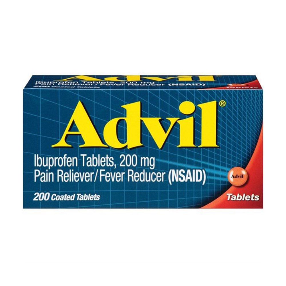 Viên uống giảm đau, hạ sốt Advil Ibuprofen Tablets, 200mg 200 Coated Tablets