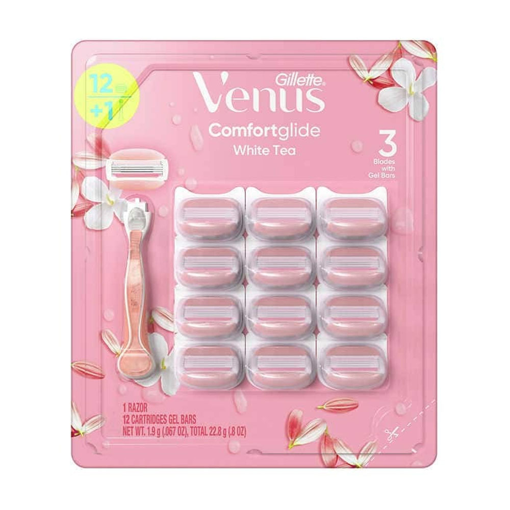 Bộ Cạo Nữ Gillette Venus ComfortGlide White Tea Razor Refills, 12 cái