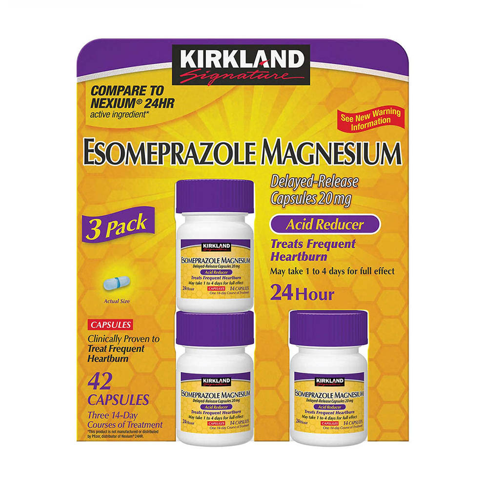 Viên uống giảm axit dạ dày, ợ nóng Kirkland Signature Esomeprazole Magnesium 20mg 42 Capsules