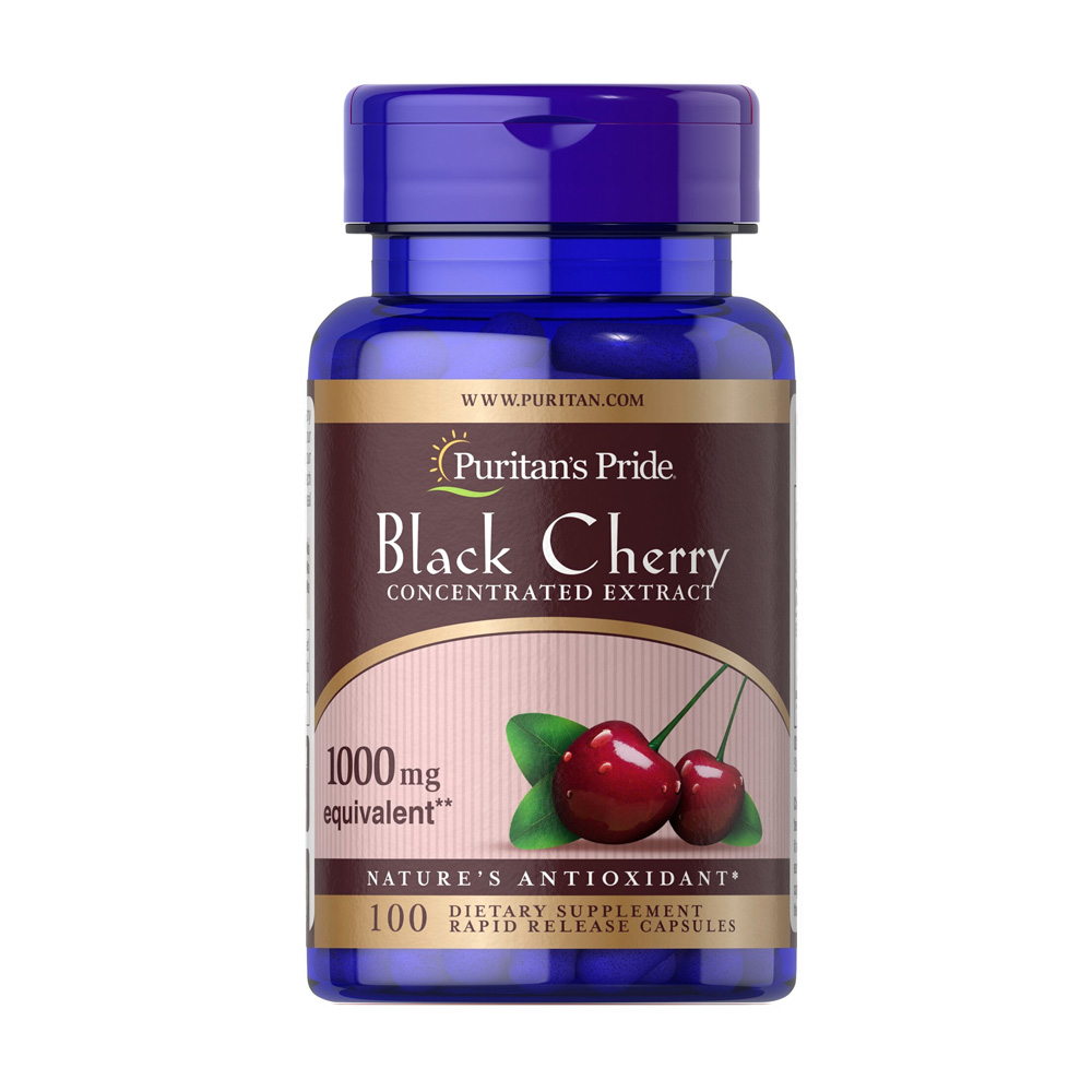 ⚠️ [Hết hàng]Viên uống phòng và điều trị Gout (Gút) Puritan’s Pride Black Cherry 1000mg 100 viên của Mỹ