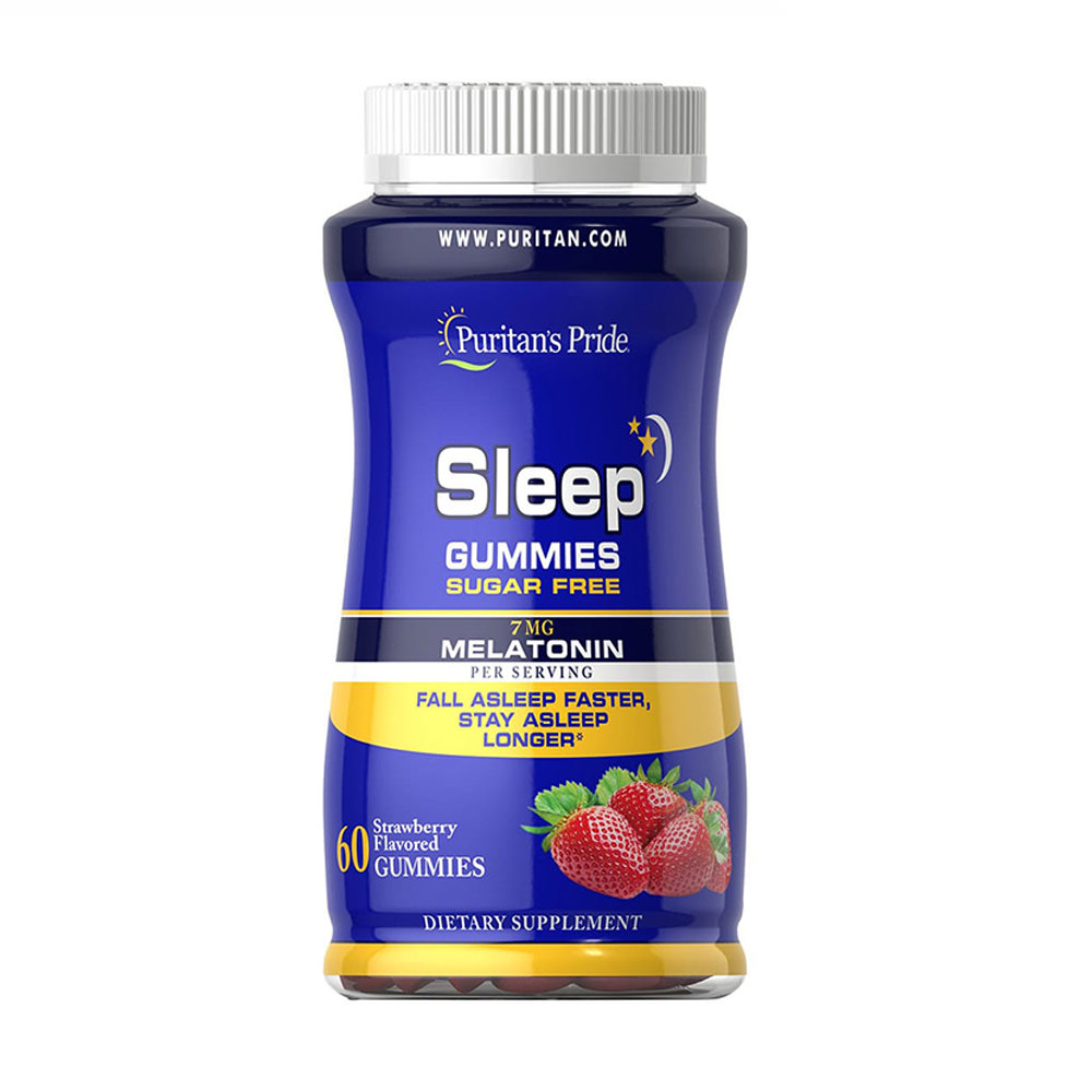 Kẹo dẻo hỗ trợ giấc ngủ ngon Puritan’s Pride Sleep Gummies Melatonin 7mg Sugar Free 60 Gummies