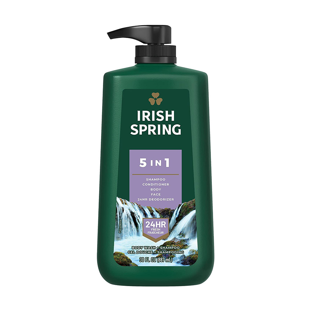 Sữa tắm gội toàn thân cho nam Irish Spring 5 in 1 887ml