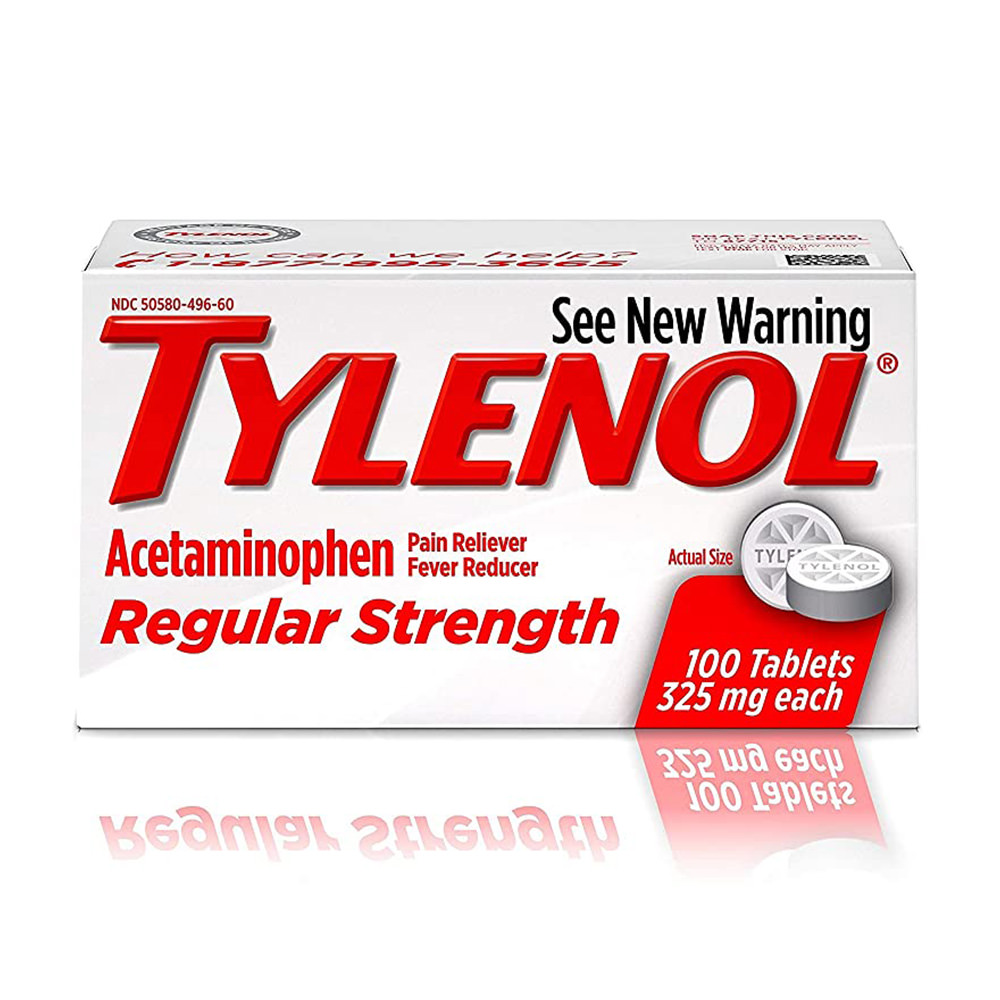 Giảm đau hạ sốt TYLENOL Regular Strength Tablets with 325 mg Acetaminophen, 100 Ct