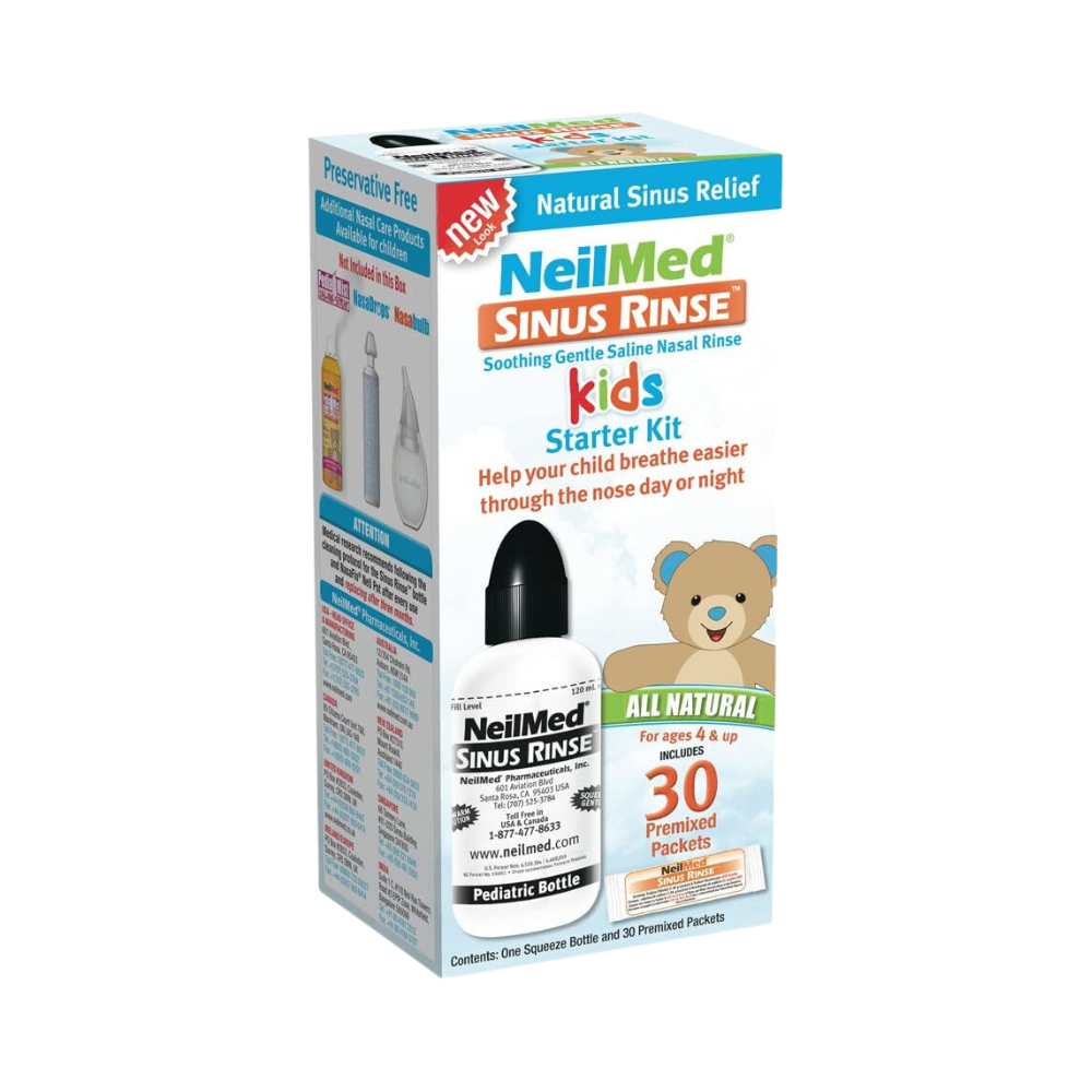 Bộ vệ sinh mũi NeilMed Sinus Rinse Kids Starter Kit cho trẻ 4 -10 tuổi (1 bình + 30 gói)