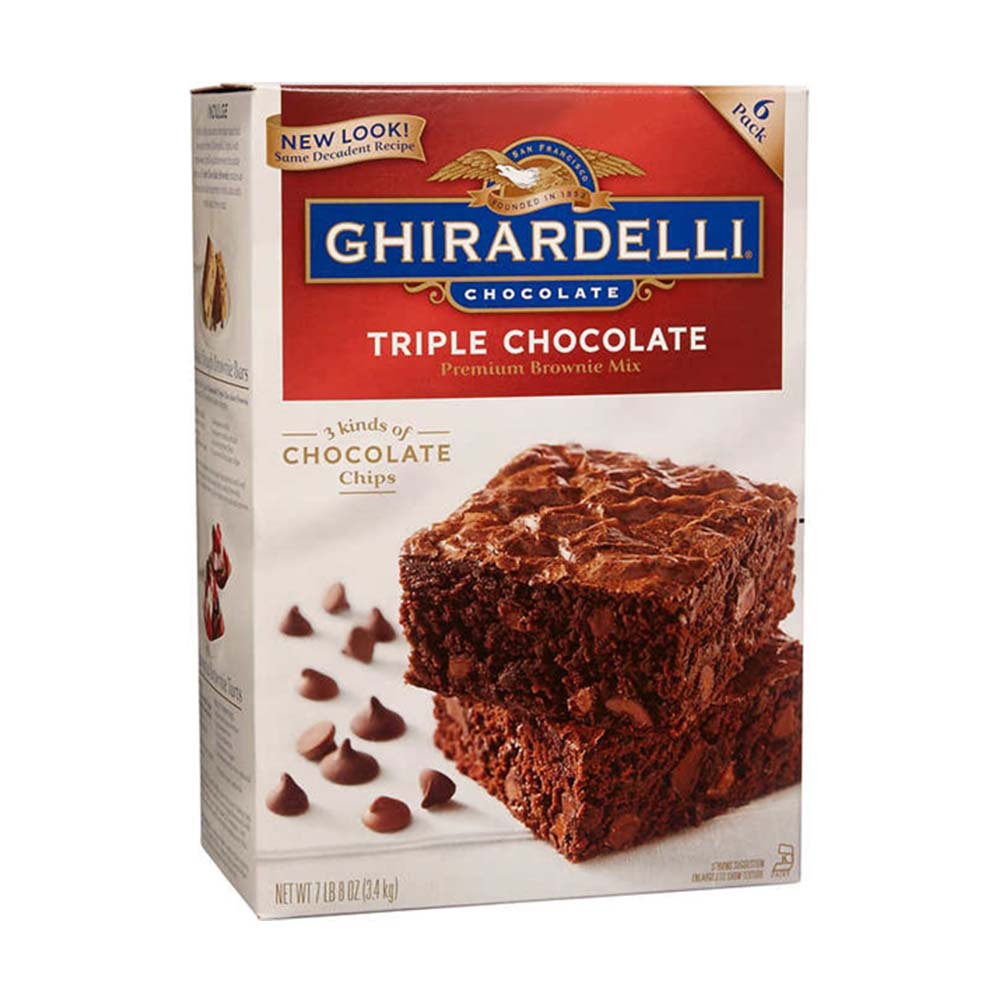 Bột Socola cao cấp Ghirardelli Triple Chocolate Premium Brownie Mix 3.4kg