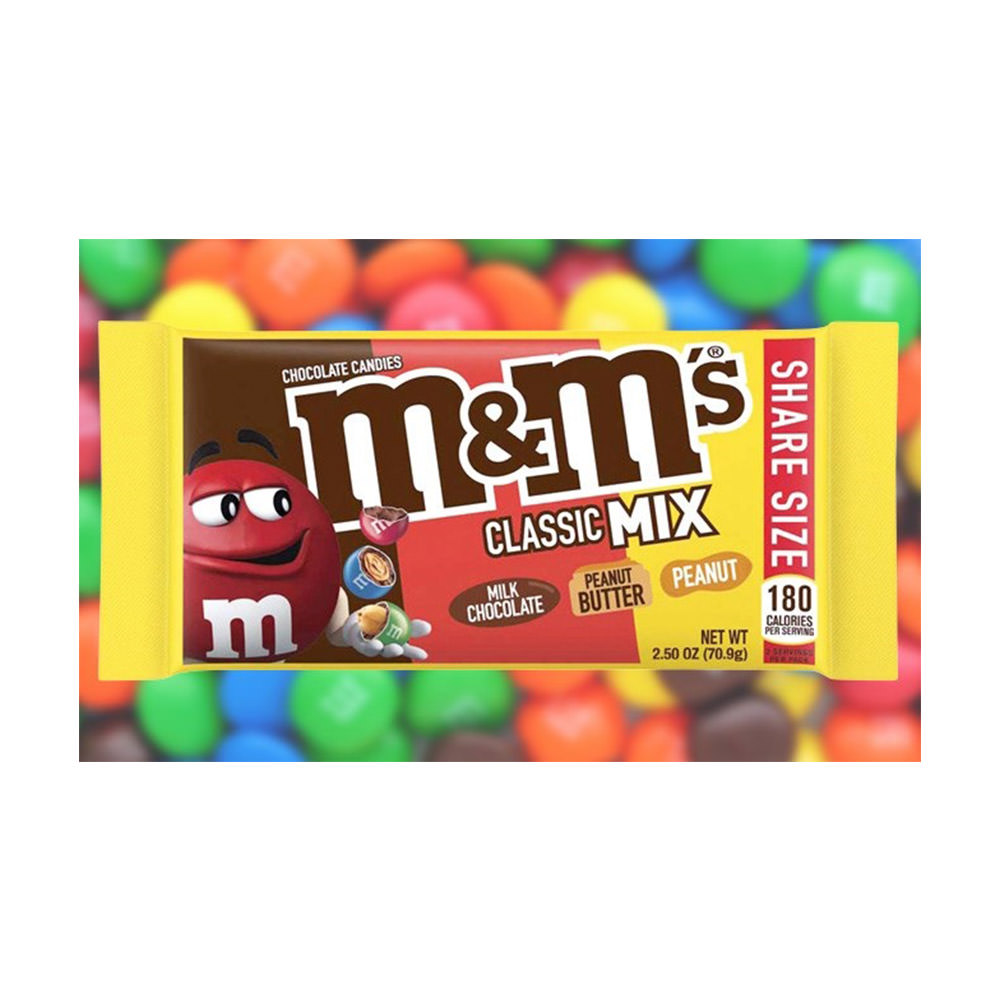 SOCOLA M&M CLASSIC MIX MILK CHOCOLATE - PEANUT BUTTER - PEANUT 70.9G