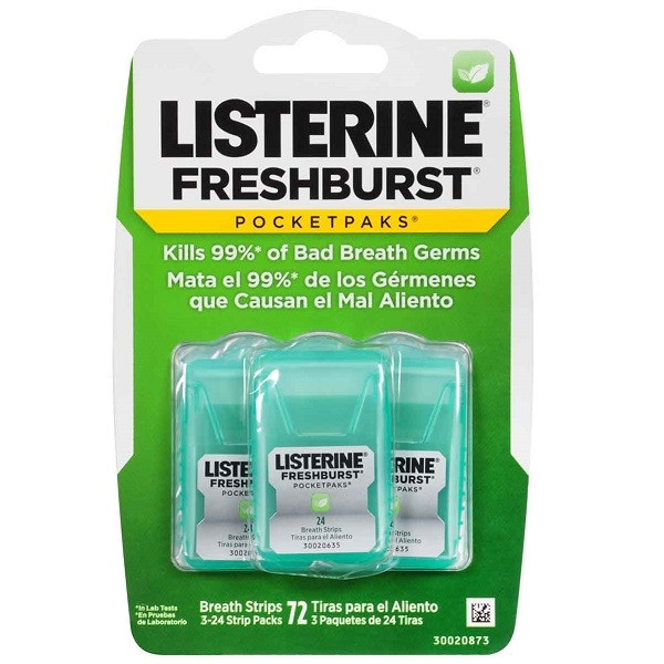 Miếng ngậm thơm miệng Listerine Pocketpaks Freshburst 72 miếng