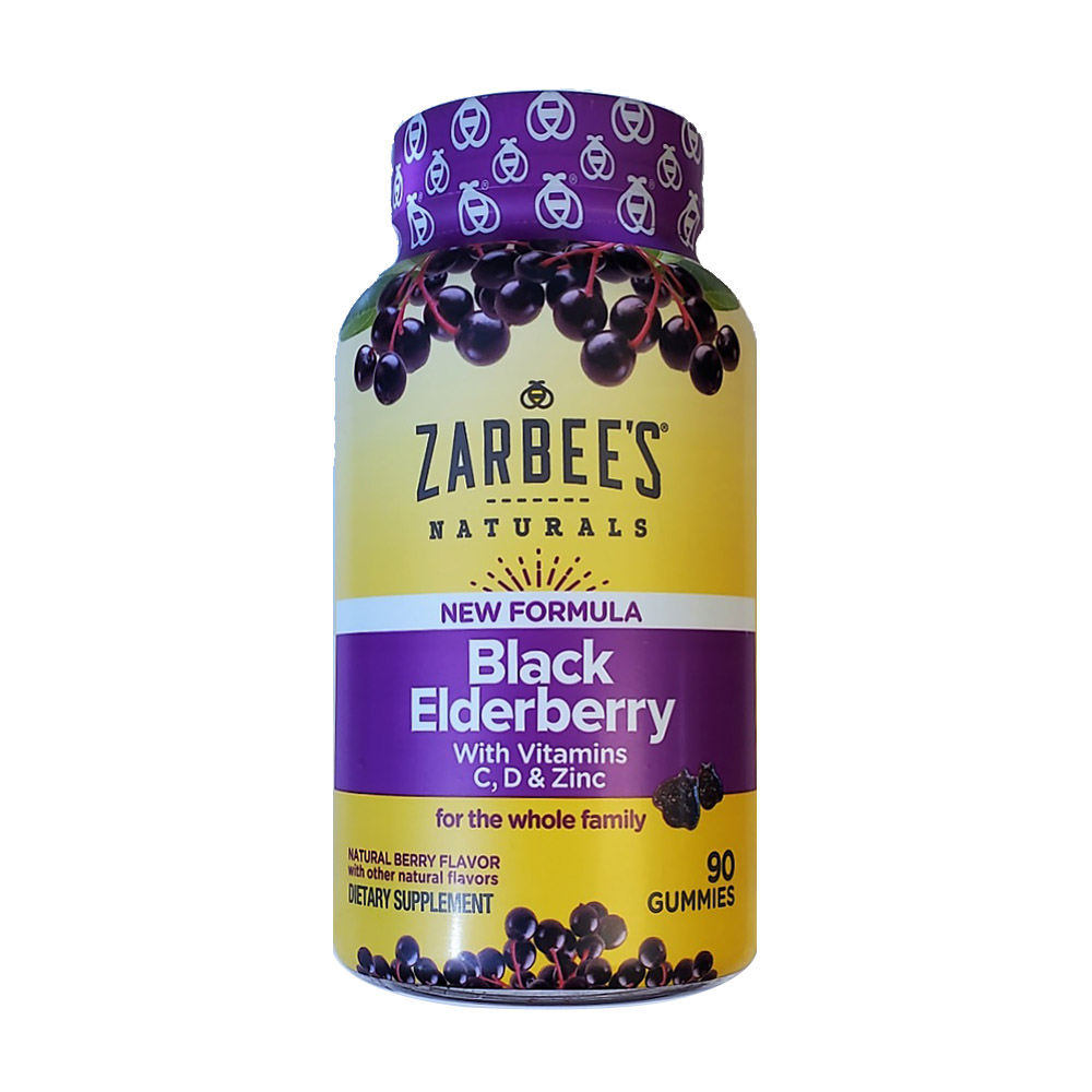 Zarbee's Naturals Elderberry Immune Support with Vitamin C & Zinc, Natural Berry Flavor, 90 Count.jpeg