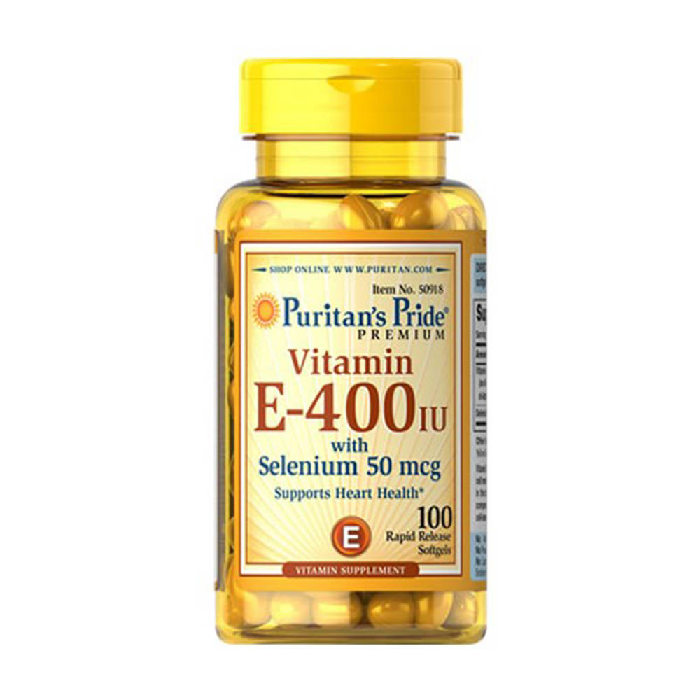 Vitamin E Puritan's Pride -400 iu with Selenium 50 mcg 100 viên của Mỹ