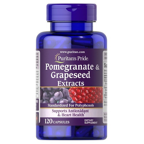 ⚠️ [Hết hàng] Viên uống tinh chất Lựu và Nho Pomegranate & Grapeseed Extracts Puritan's Pride 120 Viên