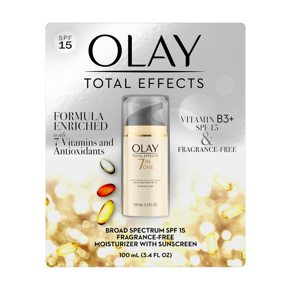 Olay Total Effects 7 in 1 Moisturizer With Sunscreen Broad Spectrum Fragrance Free SPF 15 100ml