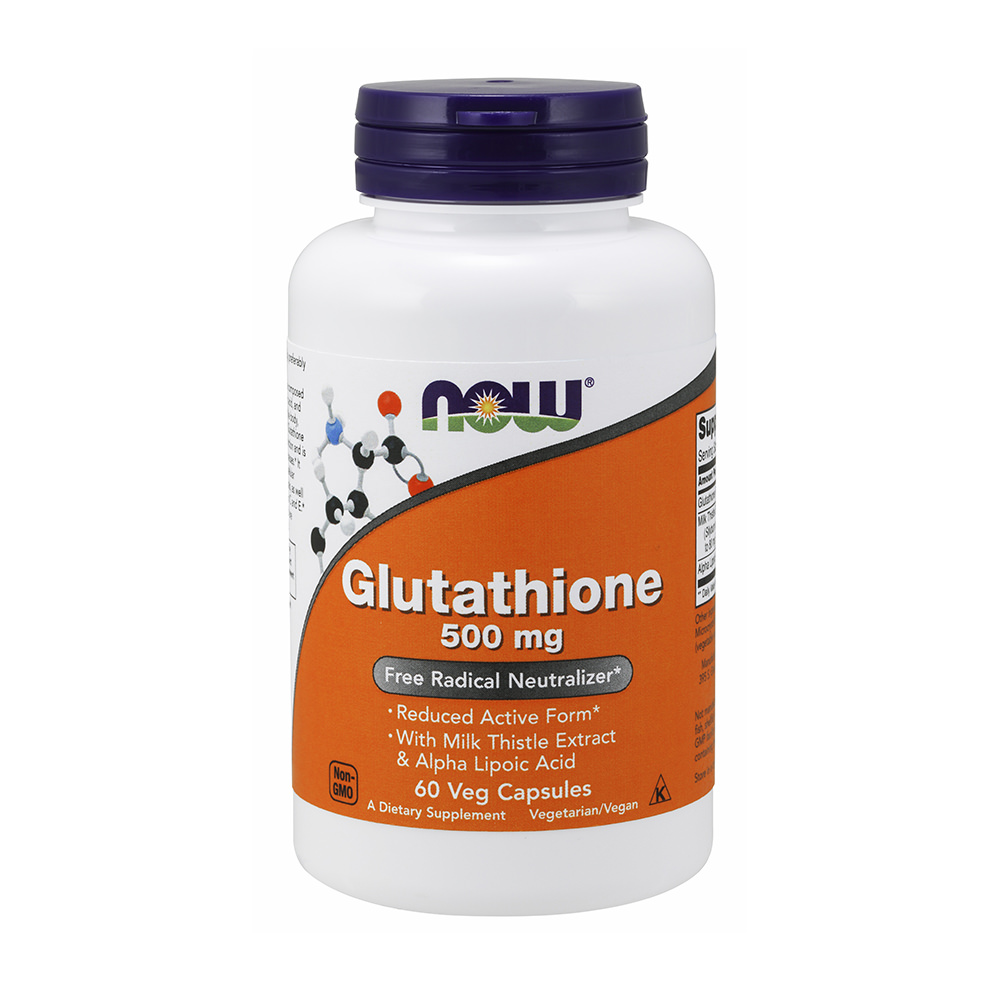 Viên uống trắng da nội sinh NOW Glutathione 500 mg 60 viên