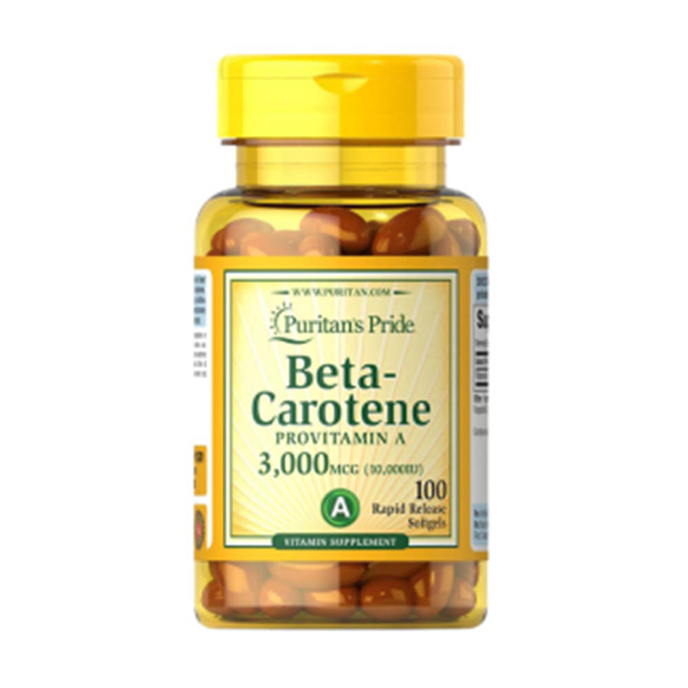 Viên bổ sung Vitamin A Beta Carotene 3000mcg (10.000IU) Puritan’s Pride lọ 100 viên