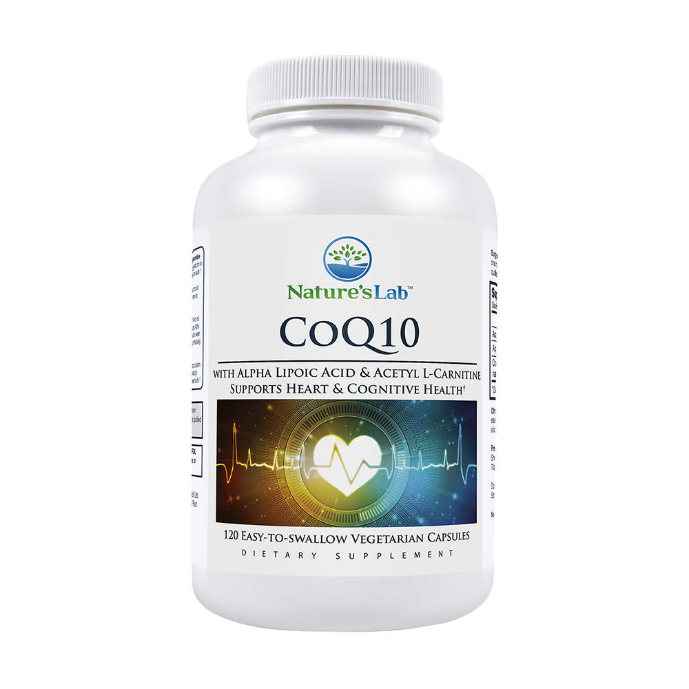 Hỗ trợ tim mạch Nature’s Lab CoQ10 + Alpha Lipoic Acid + Acetyl L-Carnitine HCl 120 viên