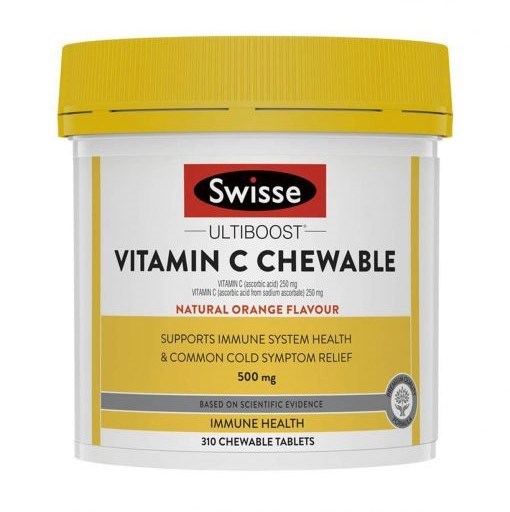 Viên nhai bổ sung vitamin C Swisse Vitamin C Chewable 500mg 310 viên