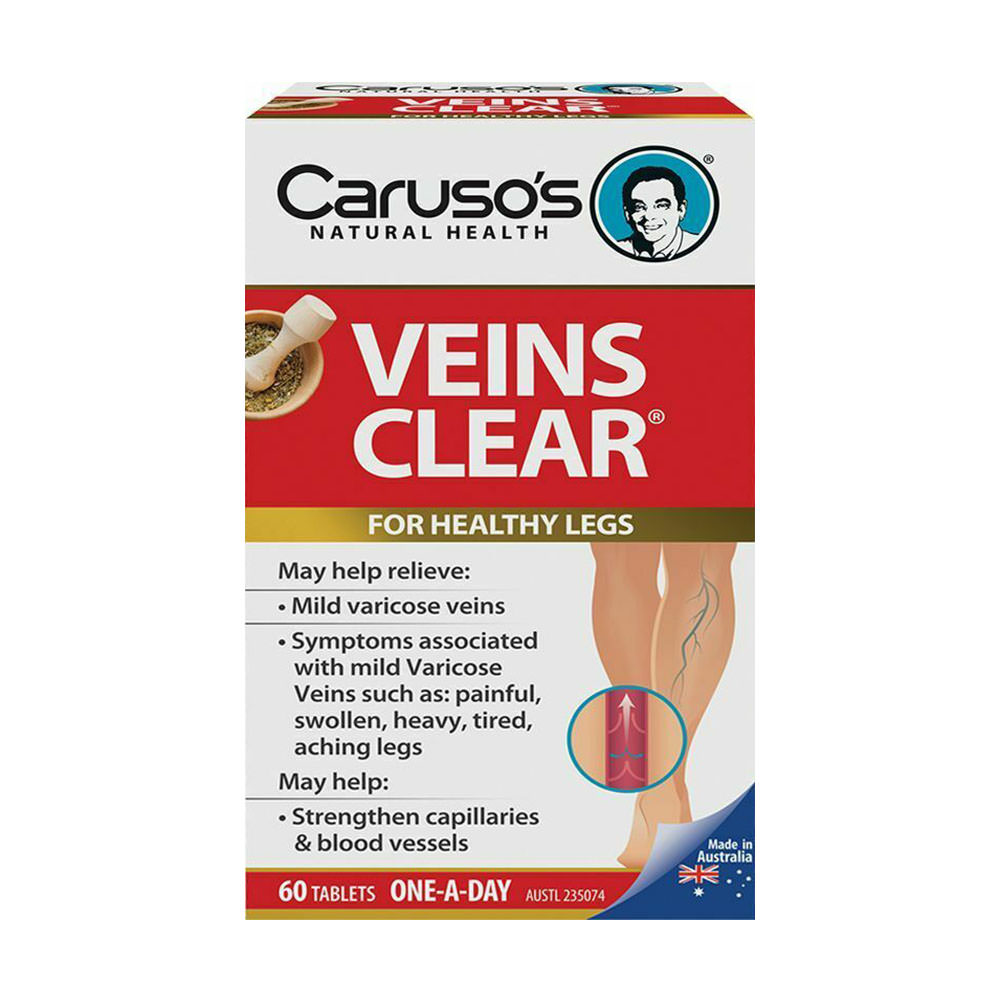 Viên uống giảm suy giãn tĩnh mạch Caruso’s Veins Clear 60 viên
