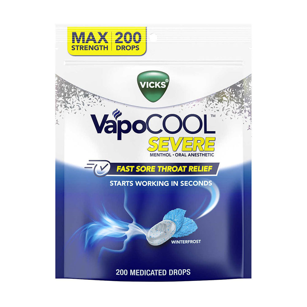 ⚠️ [Hết hàng]Kẹo Vicks VapoCool Servere WingerFrost Max Strength 200 viên