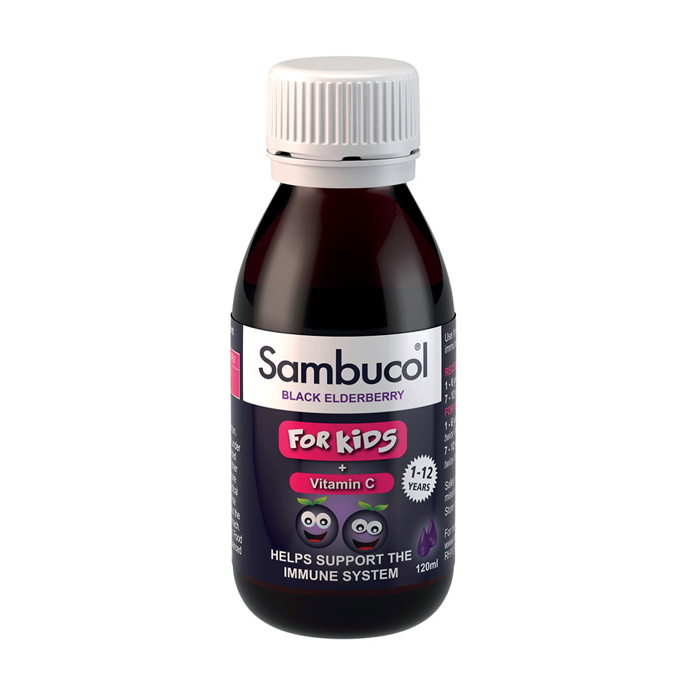 Siro cung cấp Vitamin C cho bé SAMBUCOL Black Elderberry Liquid 120ml