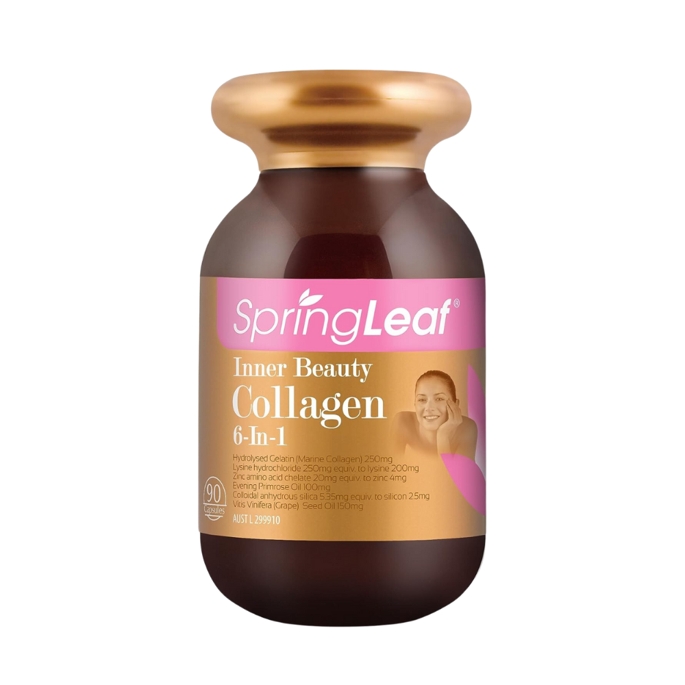 Viên uống collagen 6 in 1 Spring leaf inner beauty 90 viên của Úc