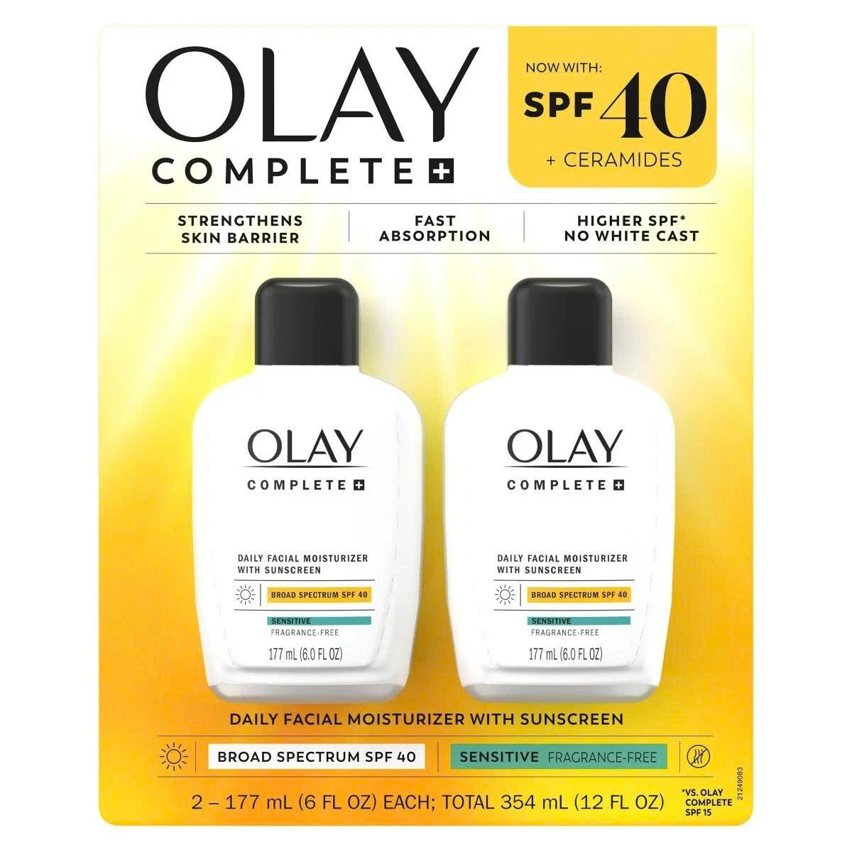 Set Kem dưỡng da chống nắng Olay Complete Sensitive 177ml, SPF 40