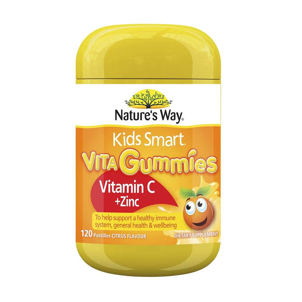 Kẹo dẻo bổ sung Vitamin C và Kẽm Kids Smart Vitamin C+Zinc 120 Gummies
