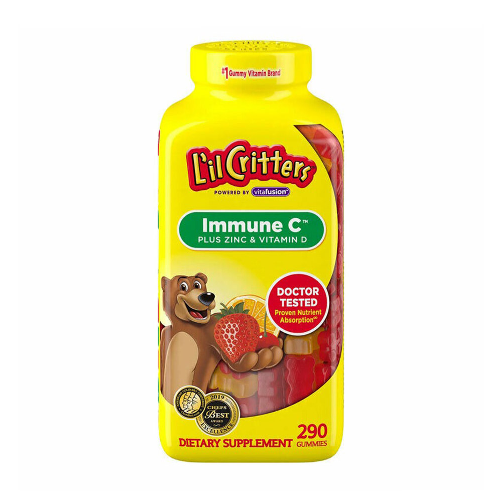 Kẹo gấu bổ sung Vitamin C và tăng sức đề kháng L’il Critters Immune C 290 viên