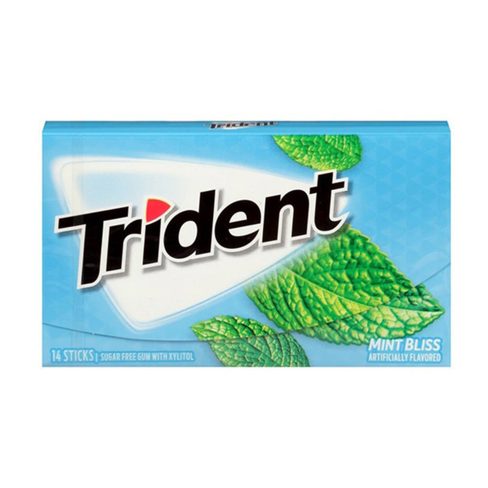 Trident Mint Bliss Sugar Free Gum (1 vỉ 14 thanh)