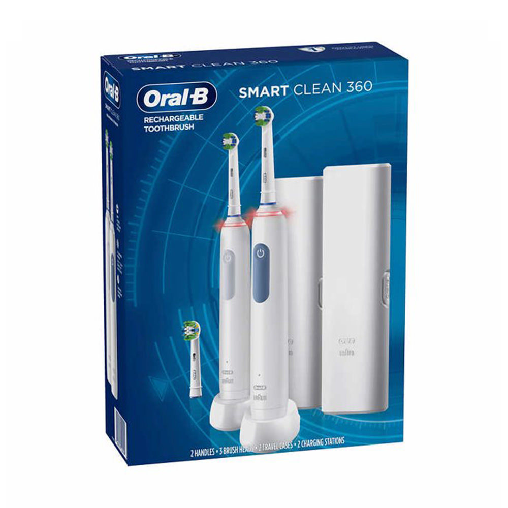 Bàn chải đánh răng sạc điện Oral-B Smart Clean 360 2 cái +1 đầu thay