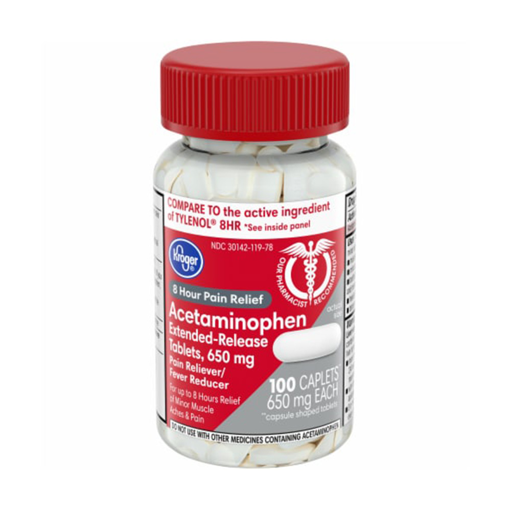 Giảm đau hạ sốt Acetaminophen Extended-Release tablets USP 650 mg 100 Viên