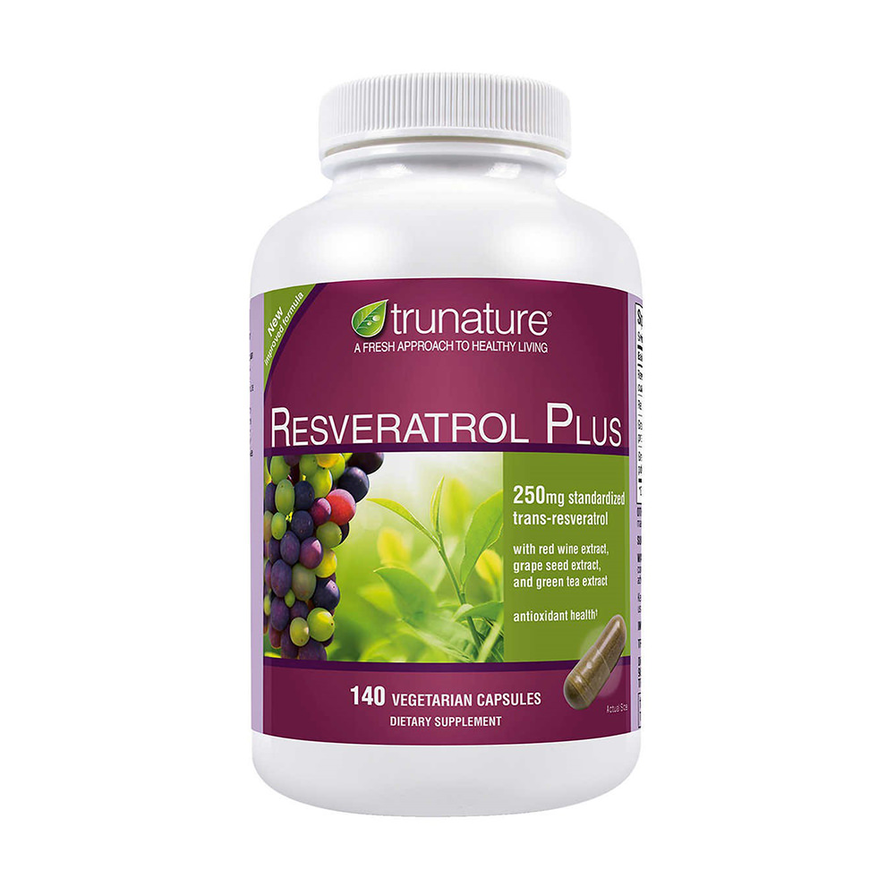 Viên uống bảo vệ tim mạch Trunature Resveratrol Plus 250mg 140 viên