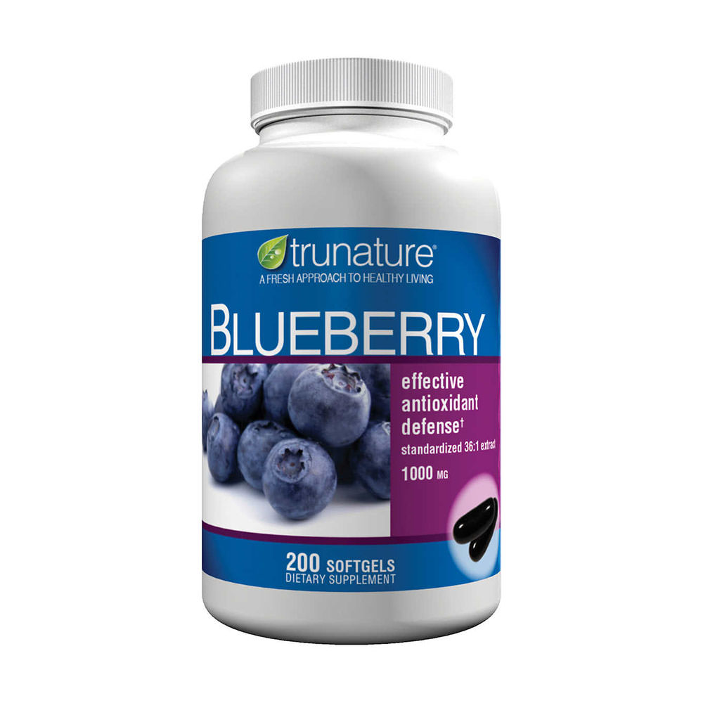 Chống oxy hóa từ trái Việt Quất trunature Blueberry Extract 1000mg 200 viên