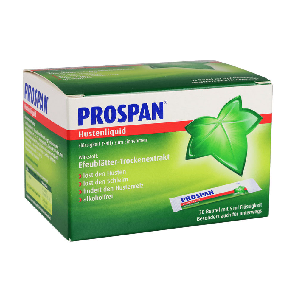 Siro thảo dược trị ho Prospan Hustenliquid Efeublatter-Trockenextrakt 5mlx21 gói