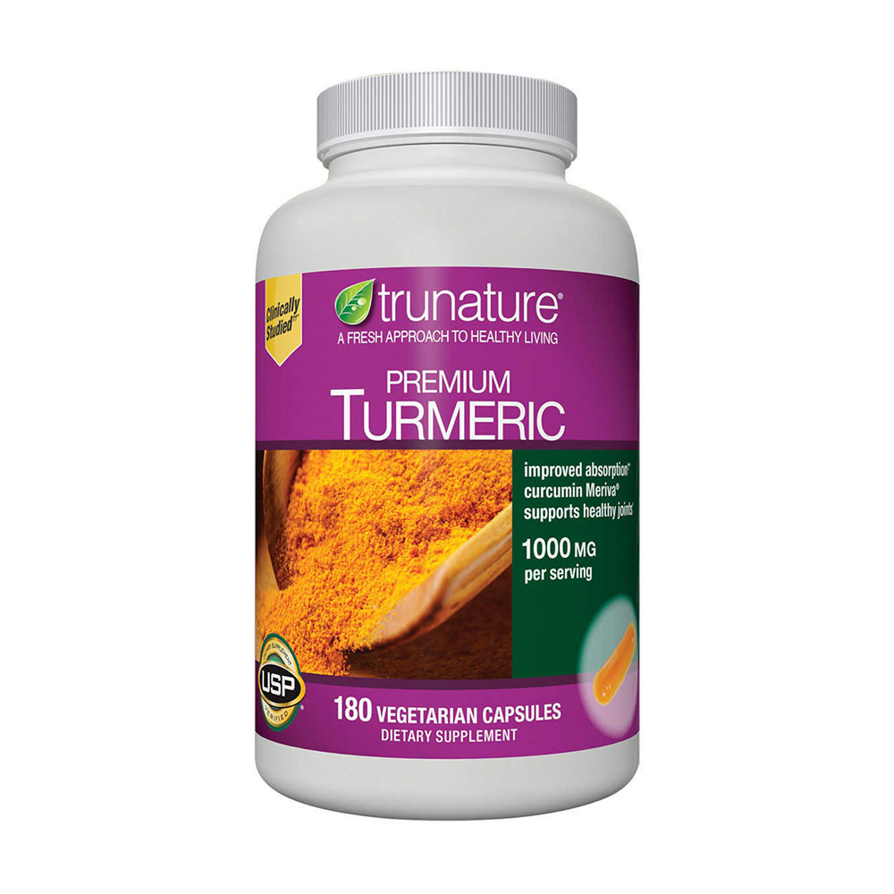 Tinh chất nghệ hỗ trợ hệ miễn dịch toàn diện Trunature Premium Turmeric 1,000mg 180 Capsules