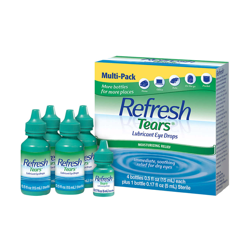 Thuốc nhỏ mắt Refresh Tears Lubricant Eye Drops Multi-Pack, 65 ml của Mỹ