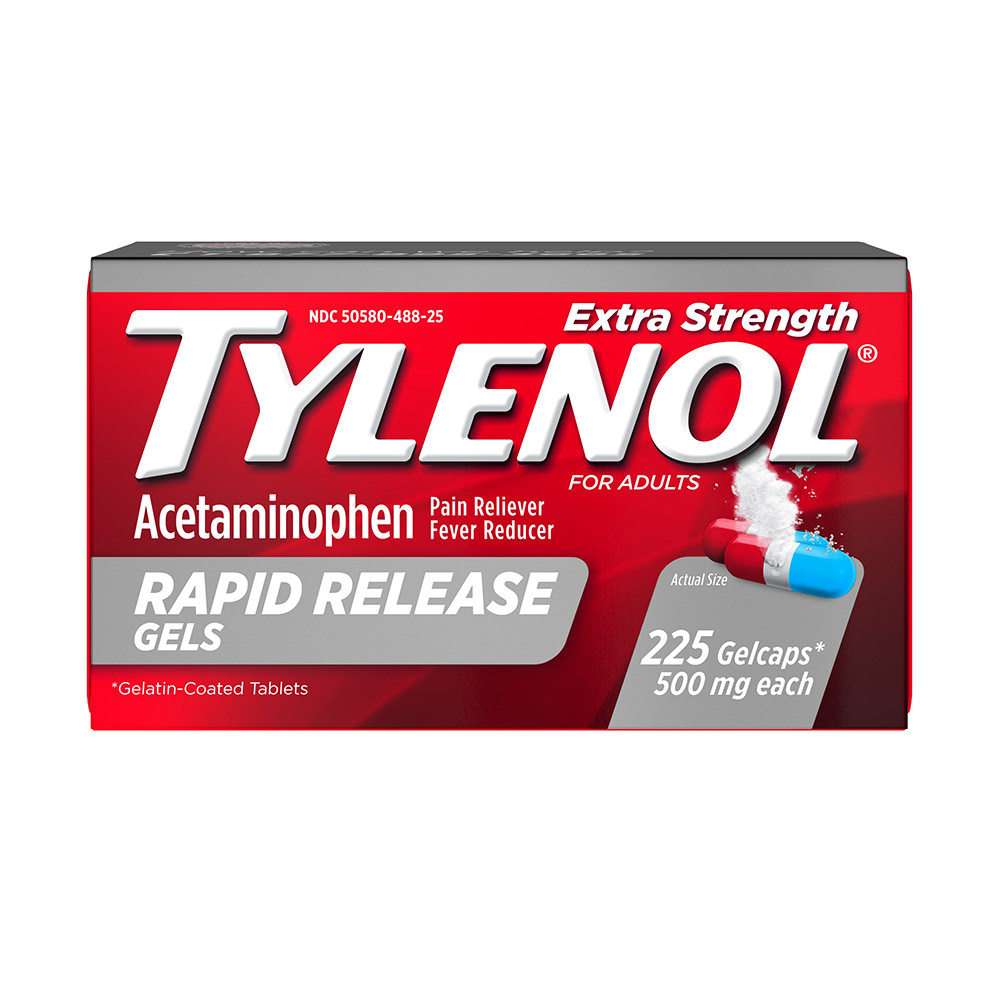 Viên uống giảm đau hạ sốt Tylenol Extra Strength Rapid Release Gels 500mg 225 Viên.