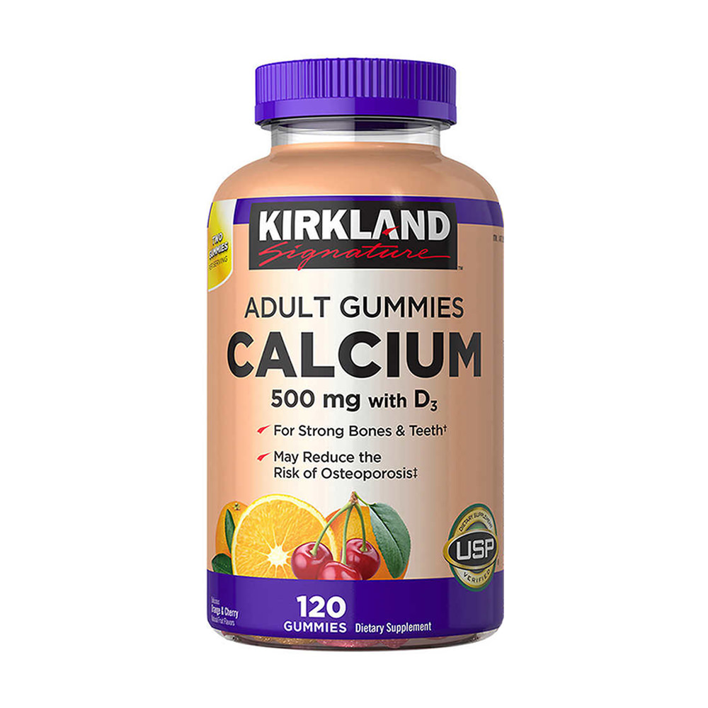 Kẹo dẻo vitamin dành cho người lớn Calcium 500mg with D3 Gummy 120 viên của Mỹ